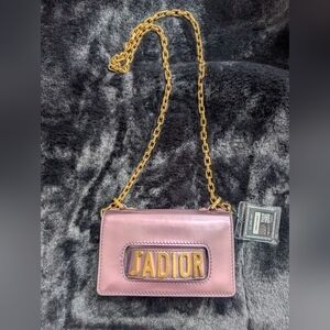 Dior J'Adior Mini Flap Bag Pink Patent Leather